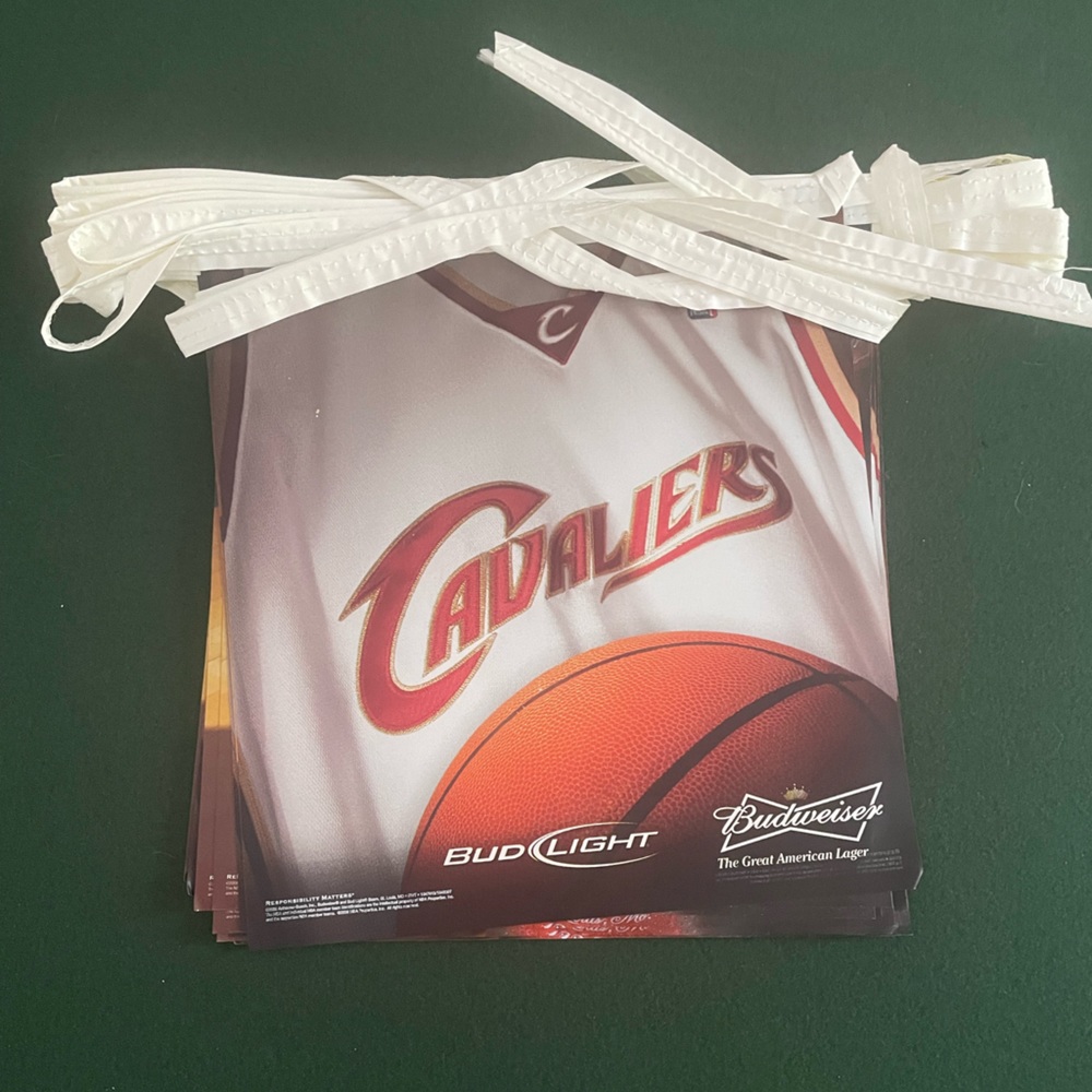 Cavaliers Bud/Bud Light Pennant Banner NWOT